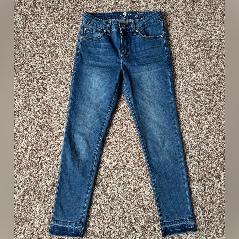 Seven 7 for all mankind girls size 12 denim jeans stretchy